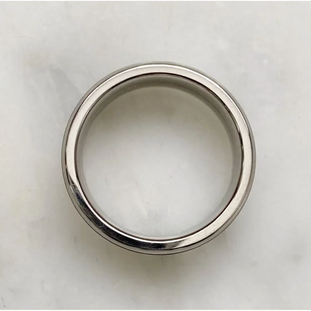 LASHBROOK DESIGNS Titanium Zirconium Wedding Band